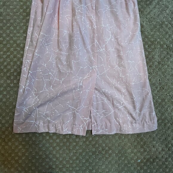 Vintage Retro 80s Pink Power Lunch Dolman Belted Midi Front Slit SZ 12/8 Dress - Picture 2 of 16